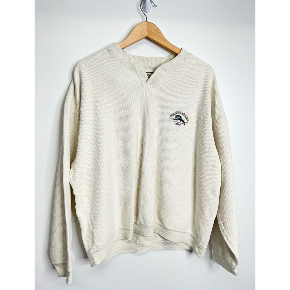 Tommy Bahama Off-White V-Neck Sweater
